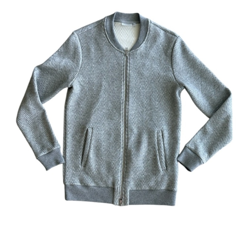 J Lindeberg Randal Zig Zag Quilt Full Zip Womens Jacket Sweater SZ Small